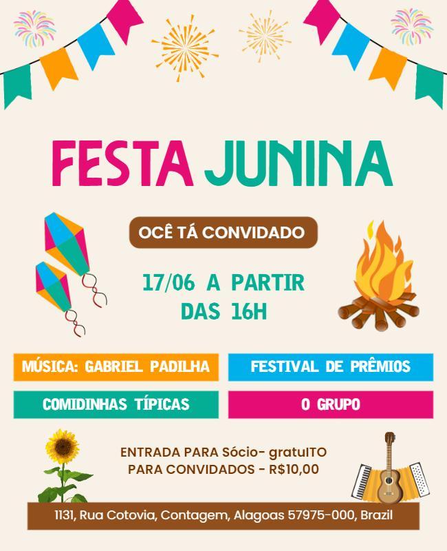 Traditional Festa Junina Celebration Flyer Template