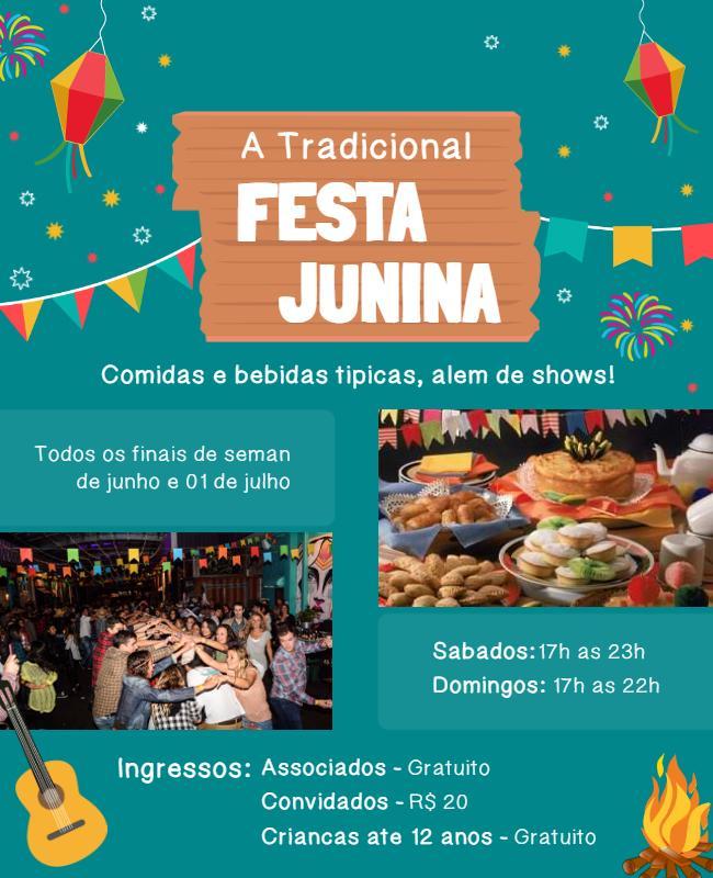 Traditional Festa Junina Celebration Flyer Template