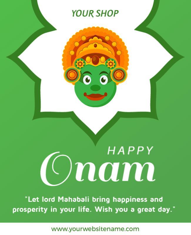 Traditional Onam Festival Celebration Flyer Template