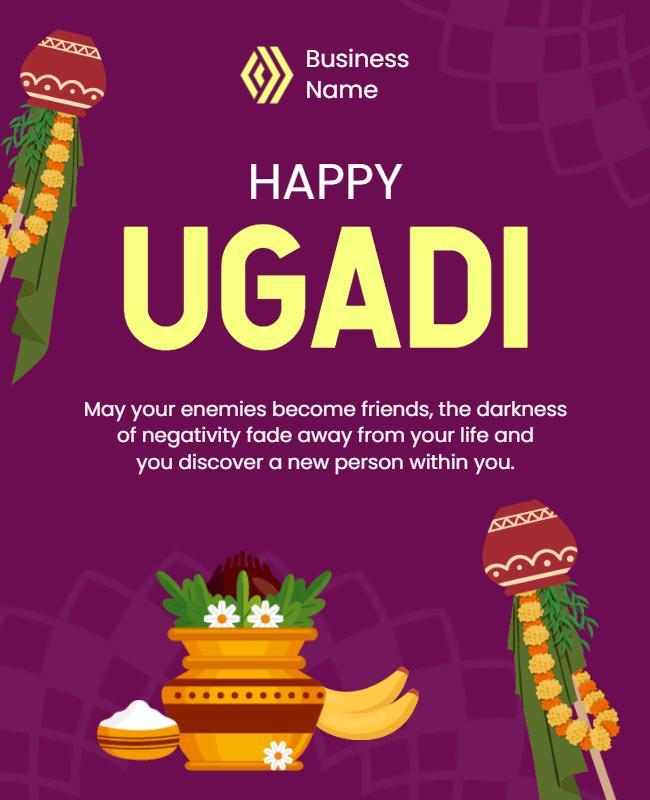 Traditional Ugadi Festival Celebration Flyer Template