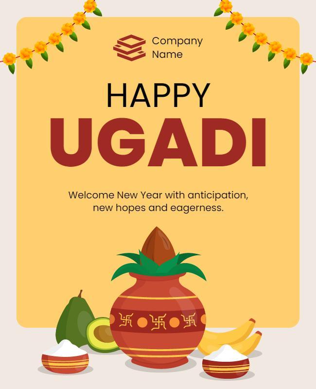 Traditional Ugadi Festival Celebration Flyer Template