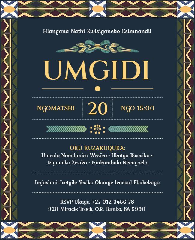 Traditional Umgidi Cultural Celebration Flyer Template