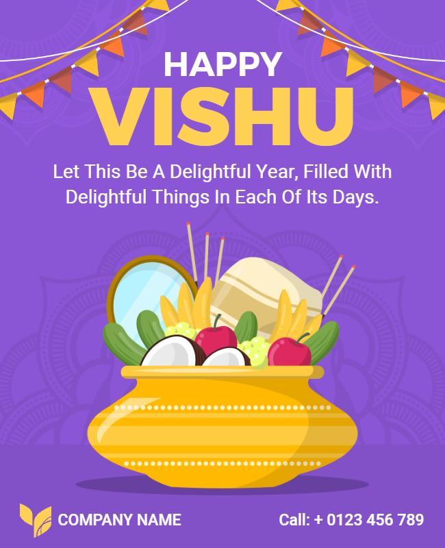 Traditional Vishu Celebration Festive Flyer Template