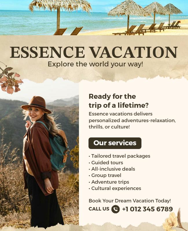 Travel Adventure Package Promotion Flyer Template