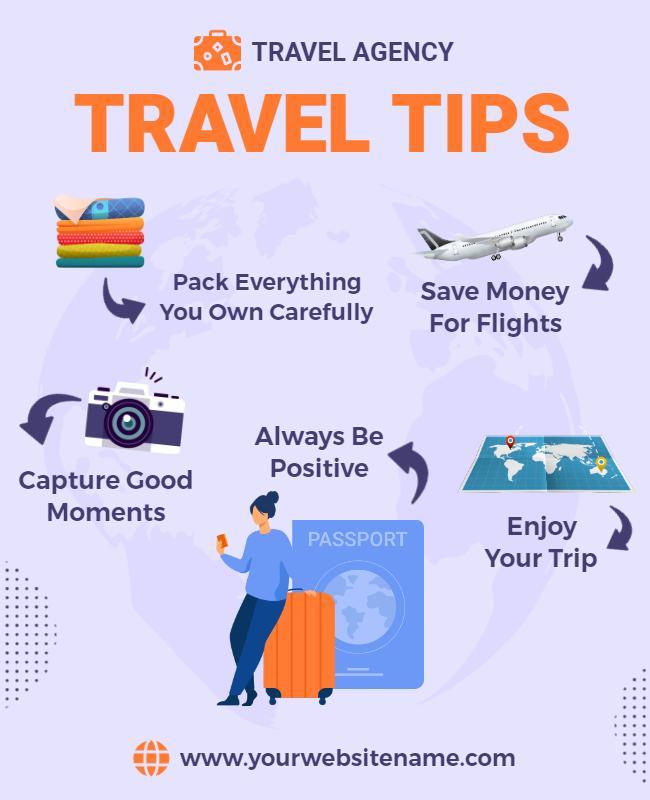 Travel Tips Promotional Flyer Template