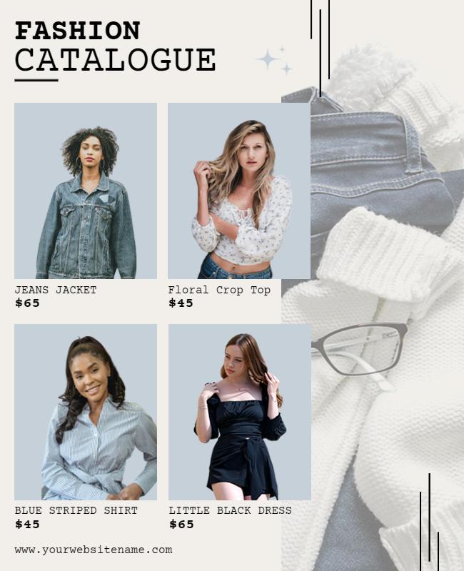 Trendy Fashion Catalog Showcase Flyer Template