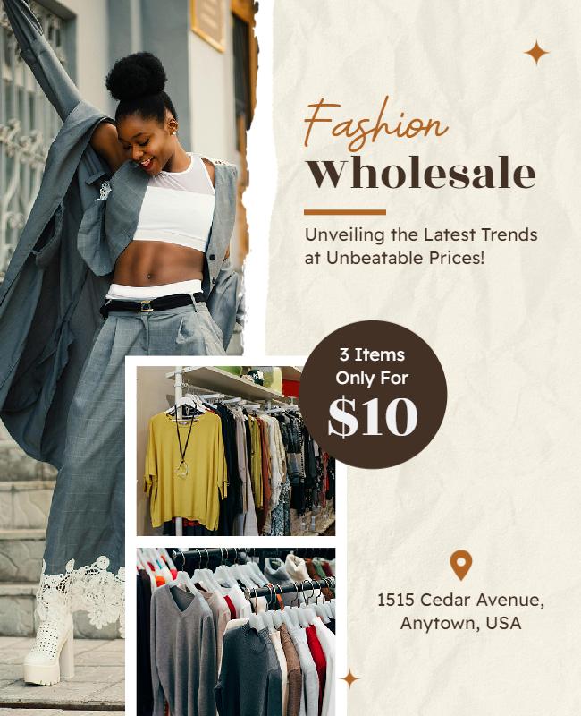 Trendy Fashion Wholesale Sale Flyer Template