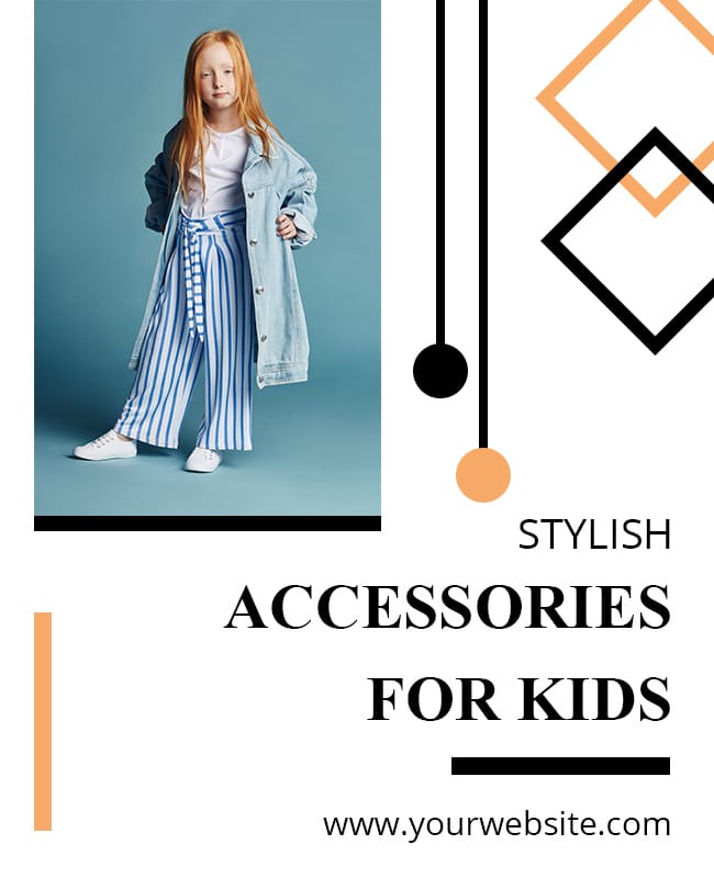 Trendy Kids Accessories Fashion Flyer Template