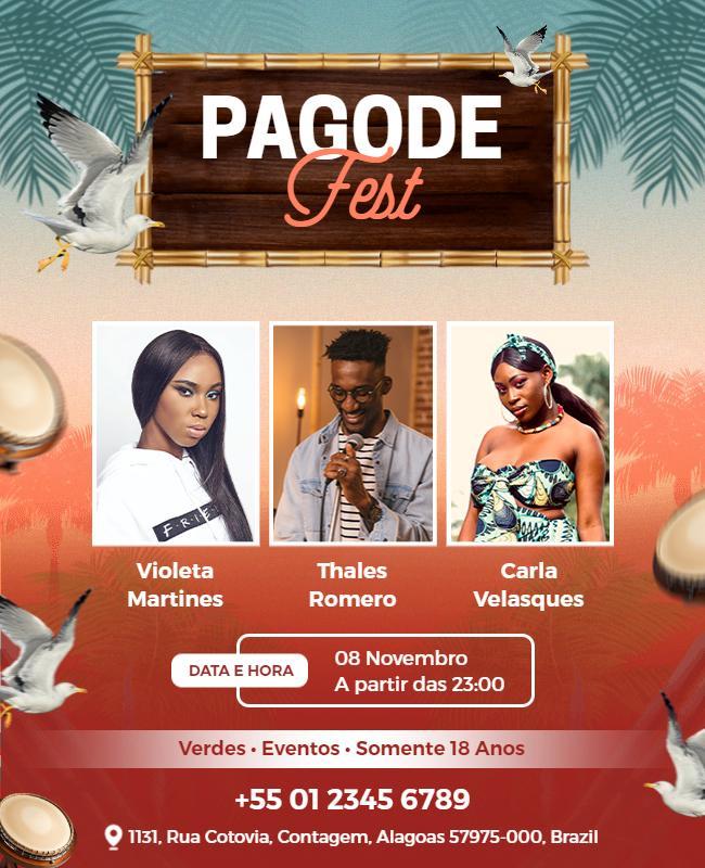 Tropical Pagode Music Festival Flyer Template