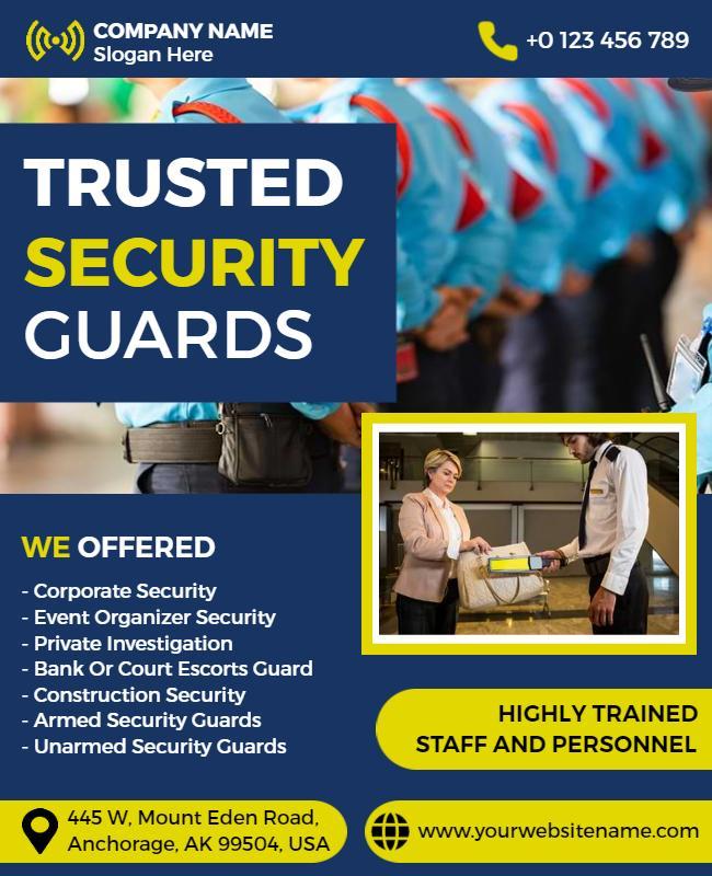 Trusted Security Guard Services Flyer Template