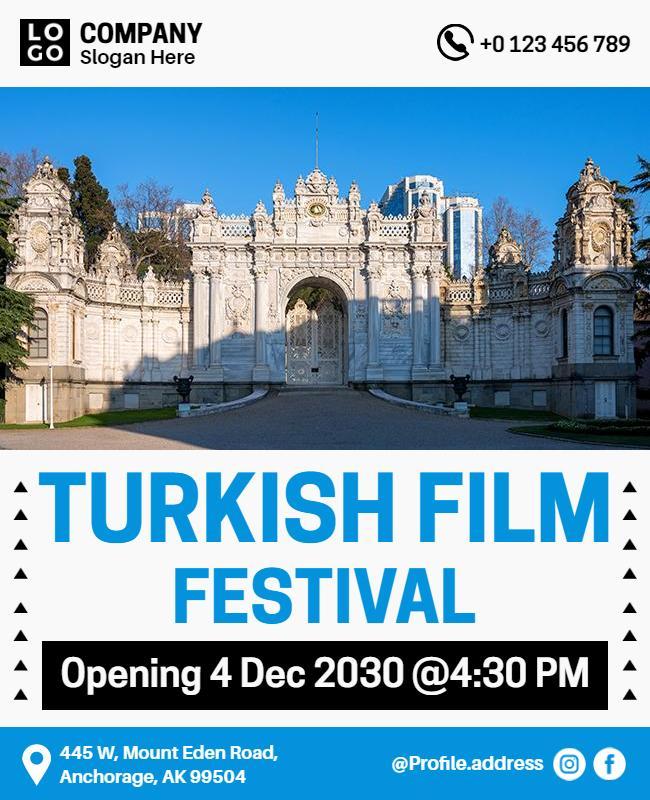 Turkish Film Festival Event Flyer Template