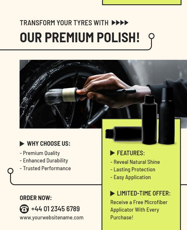 Tyre Polish Promotion Flyer Template