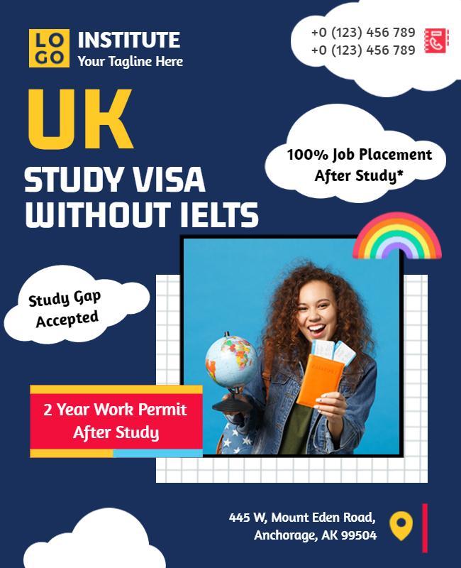 Uk Study Visa Opportunities Flyer Template