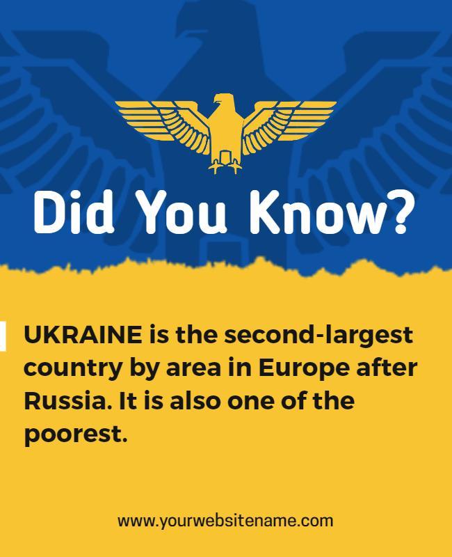 Ukraine Informational Fact Flyer Template