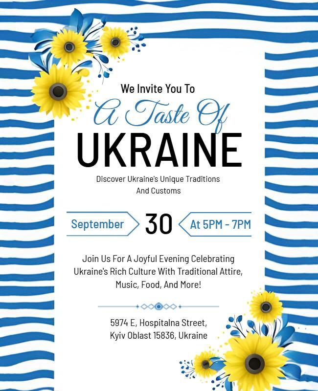 Ukrainian Cultural Celebration Event Flyer Template