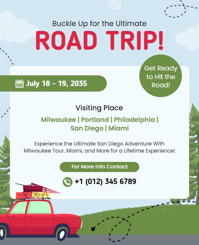 Ultimate Road Trip Adventure Flyer Template