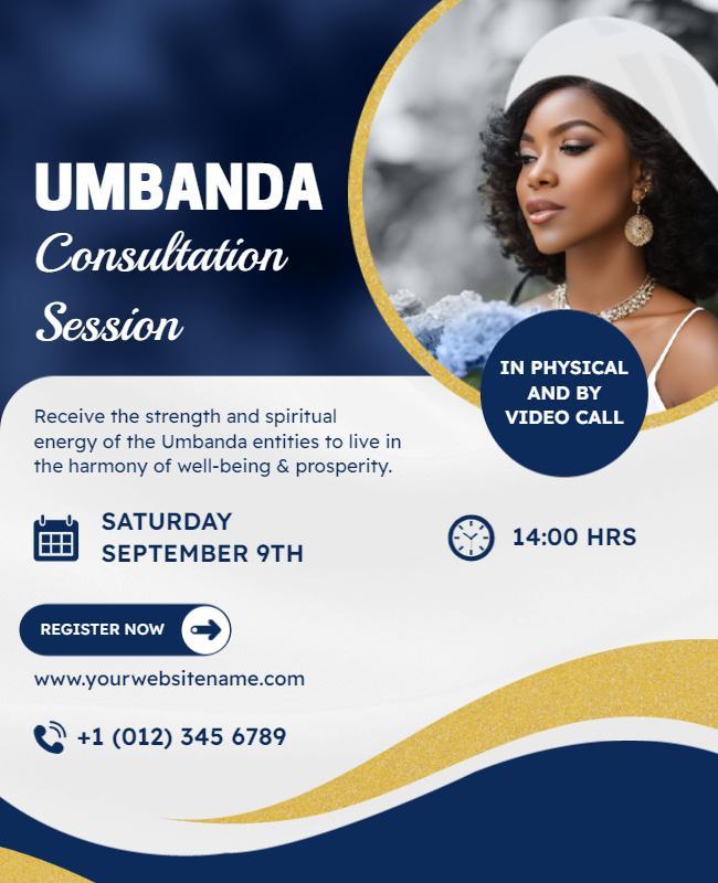 Umband Consultation Spiritual Session Flyer Template