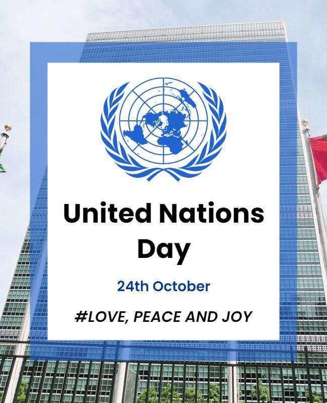 United Nations Day Celebration Announcement Flyer Template