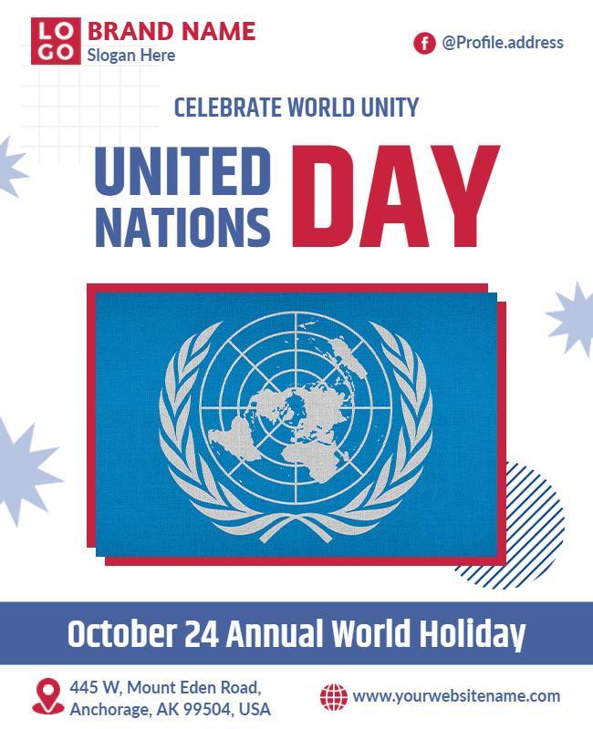 United Nations Day Celebration Event Flyer Template