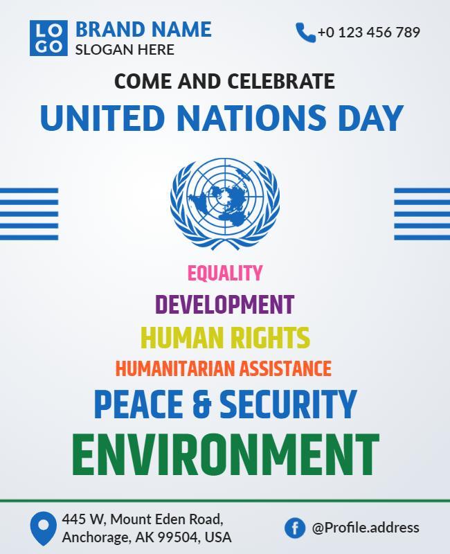 United Nations Day Celebration Event Flyer Template