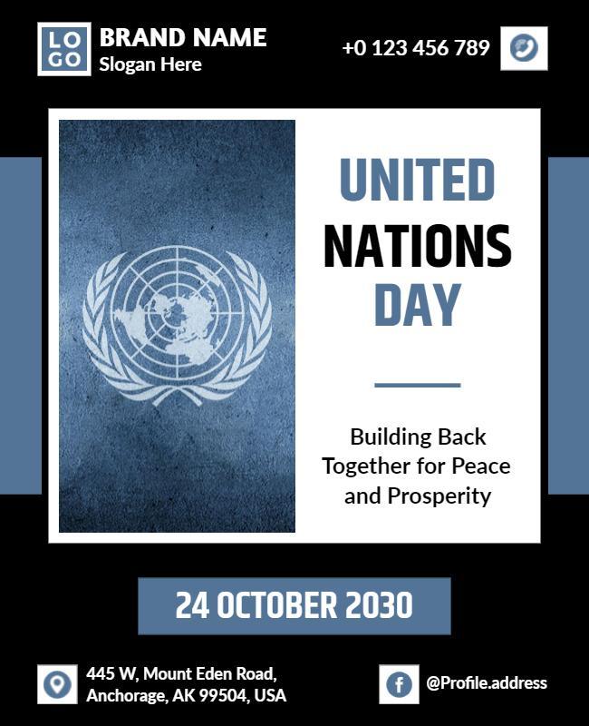 United Nations Day Celebration Flyer Template