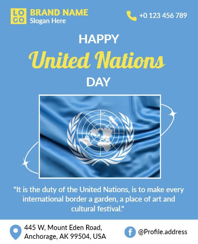 United Nations Day Celebration Flyer Template