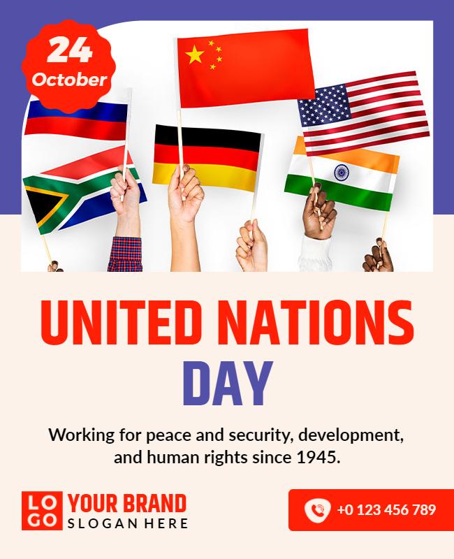 United Nations Day Celebration Flyer Template