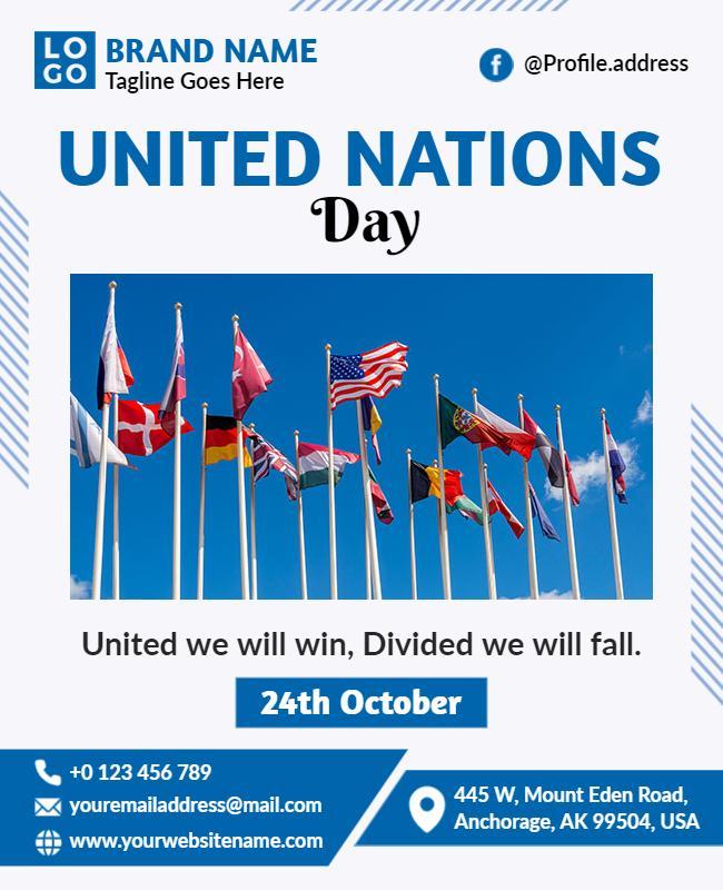 United Nations Day Celebration Flyer Template