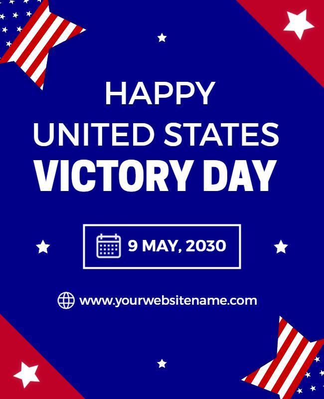 United States Victory Day Celebration Flyer Template