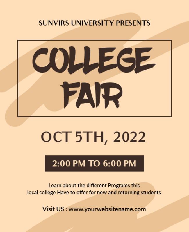 University College Fair Event Flyer Template