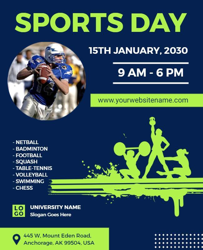 University Sports Day Event Flyer Template