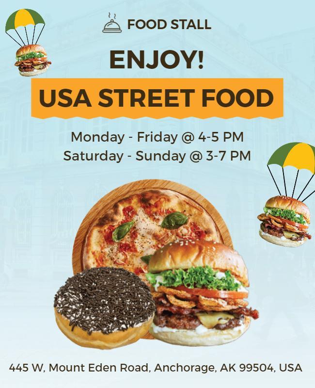 Usa Street Food Event Flyer Template