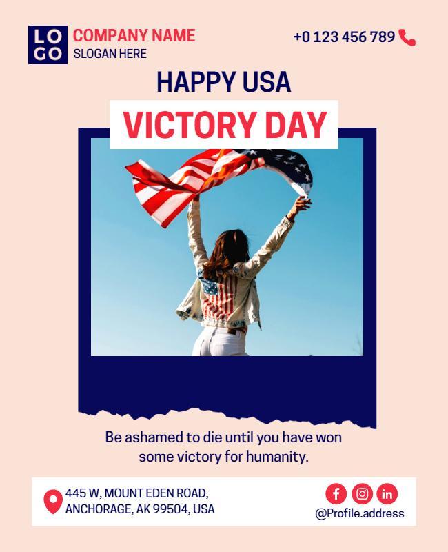 Usa Victory Day Celebration Flyer Template