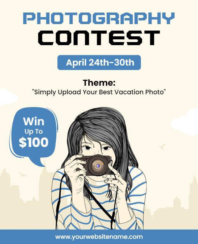 Vacation Photo Contest Submission Flyer Template