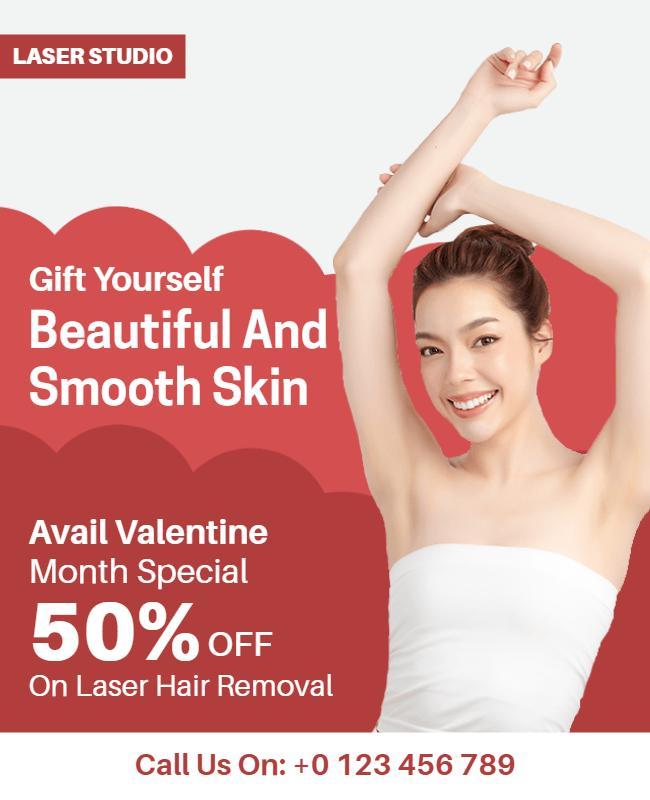 Valentine Laser Hair Removal Special Flyer Template