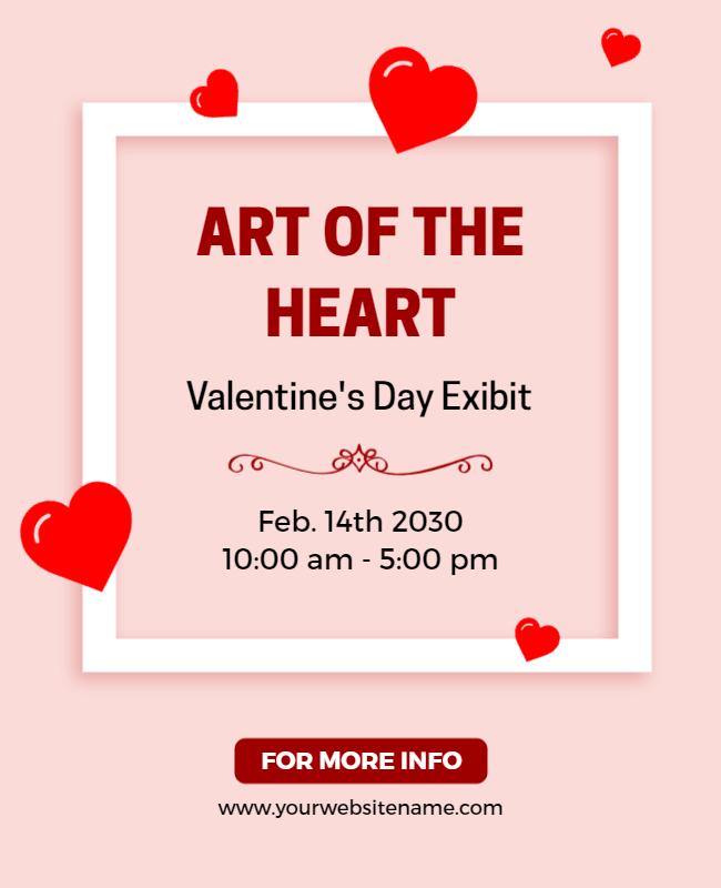 Valentines Day Art Exhibit Flyer Template