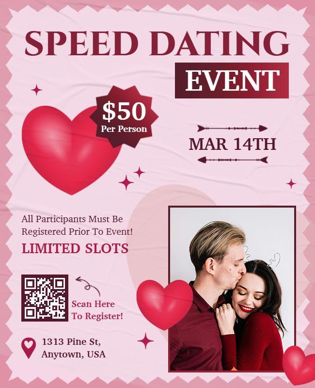 Valentine's Day Speed Dating Event Flyer Template