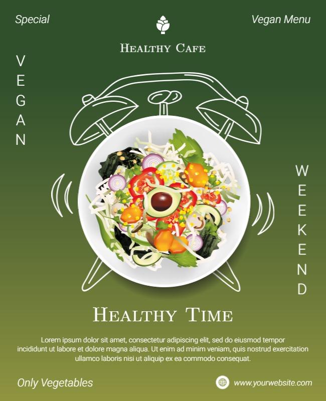 Vegan Weekend Salad Event Flyer Template