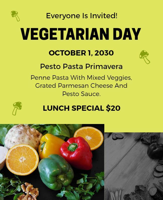 Vegetarian Food Event Promotion Flyer Template