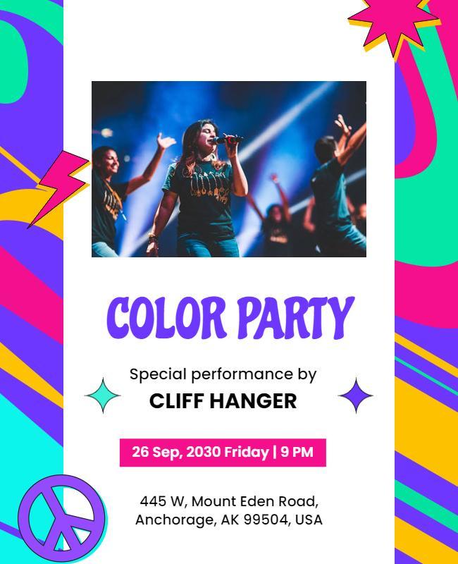 Vibrant Color Party Event Flyer Template