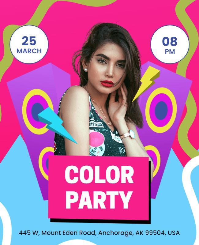 Vibrant Colorful Party Event Flyer Template