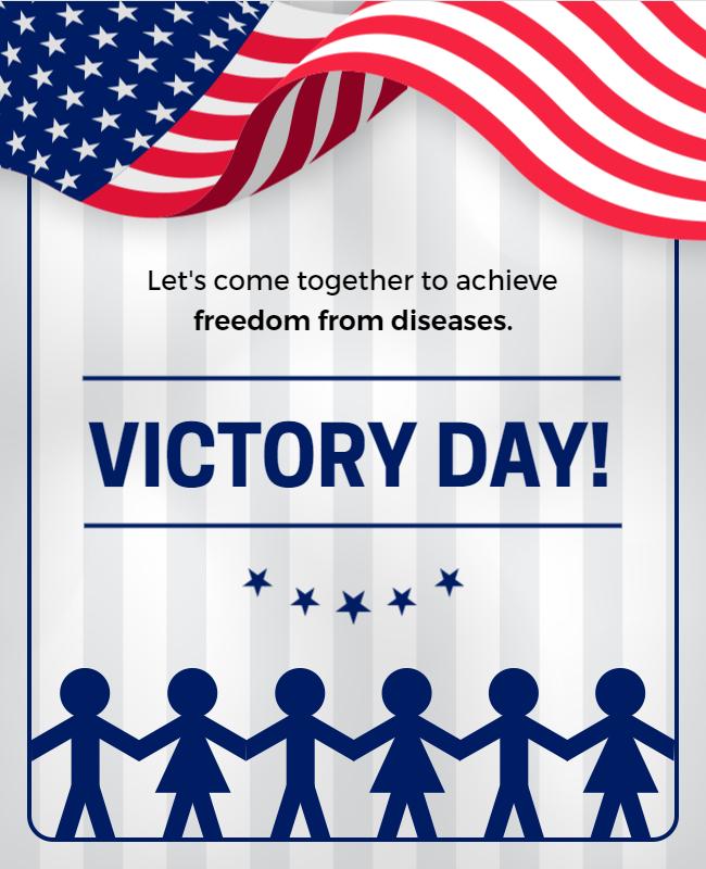 Victory Day Disease Awareness Event Flyer Template