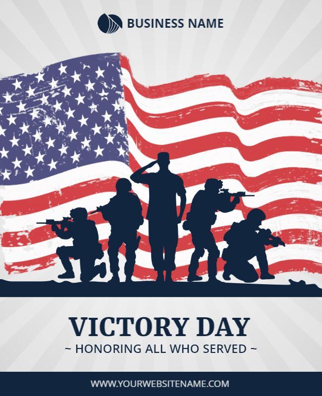 Victory Day Usa Poster Template