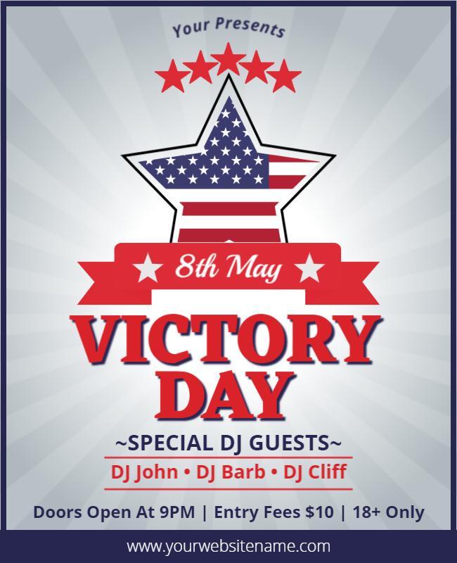 Victory Day Usa Poster Template