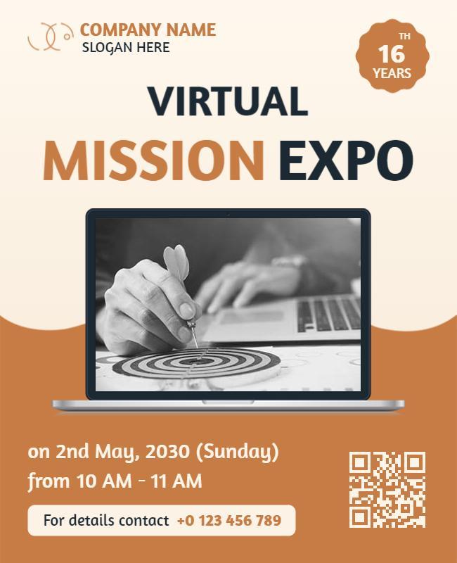 Virtual Business Strategy Expo Flyer Template