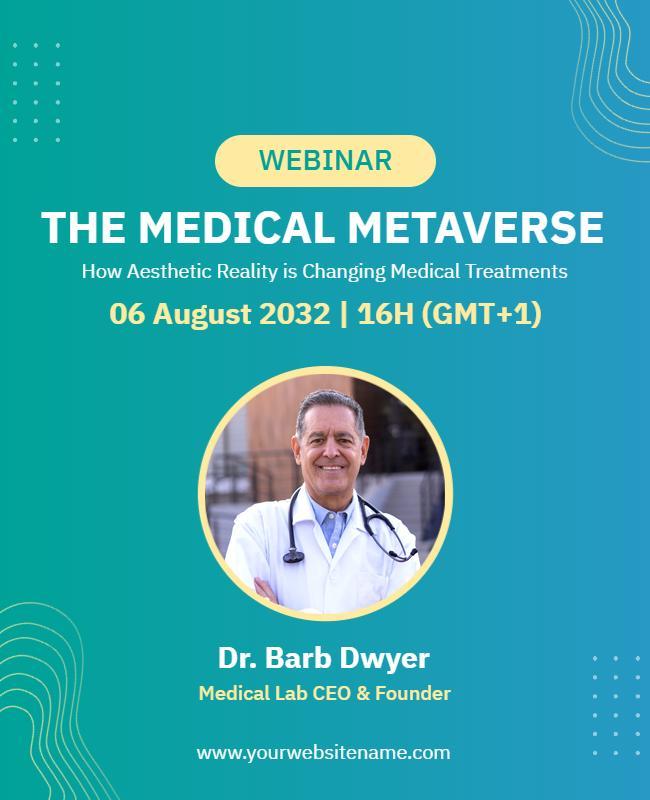 Virtual Medical Metaverse Webinar Announcement Flyer Template