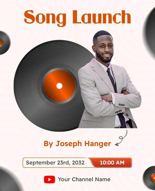 Virtual Song Launch Event Flyer Template