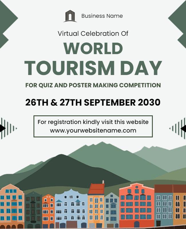 Virtual World Tourism Day Event Flyer Template