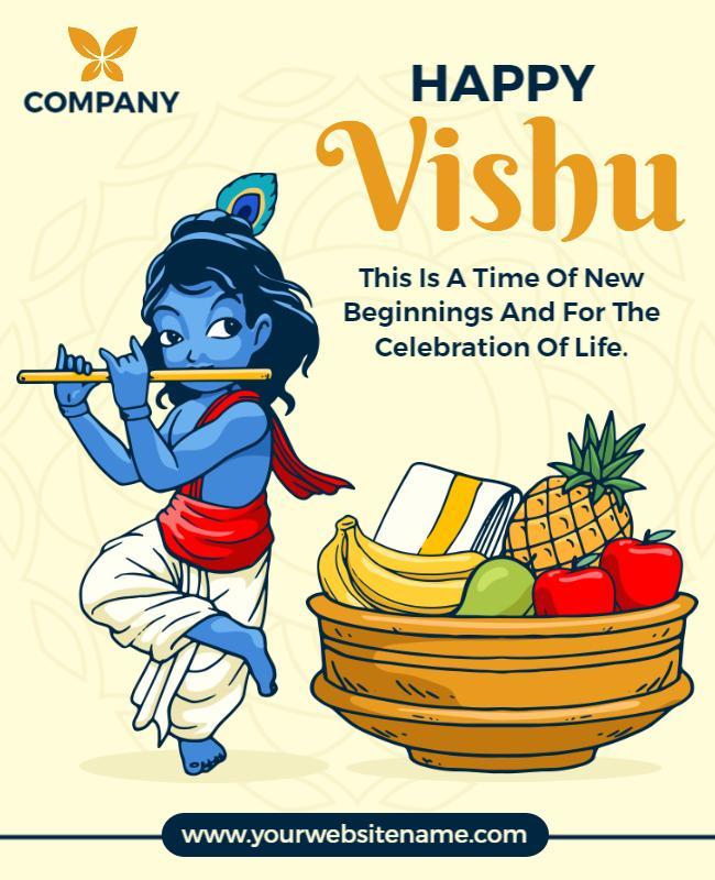 Vishu Festival Celebration Flyer Template