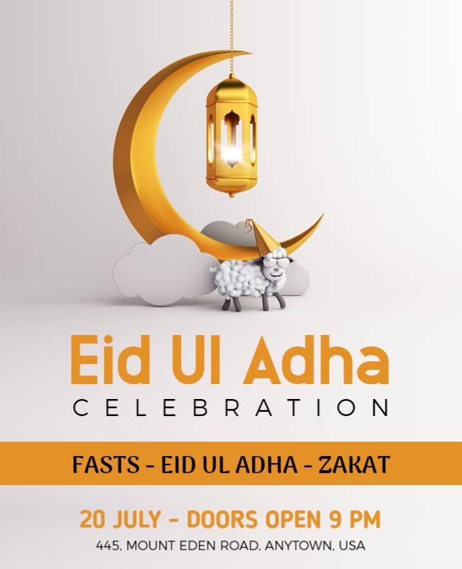 Vista White Eid Ul Adha Poster Template